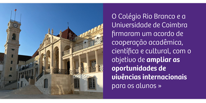 Acordo de cooperação acadêmica, científica e cultural com a Universidade de Coimbra
